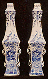 A rare pair of Porceleyne Fles Art Nouveau candlesticks from 1901.