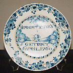 A marriage plate from 1760.