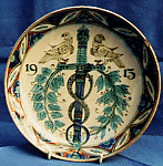 1913 Porceleyne Fles plate commemorating the Peace Palace.